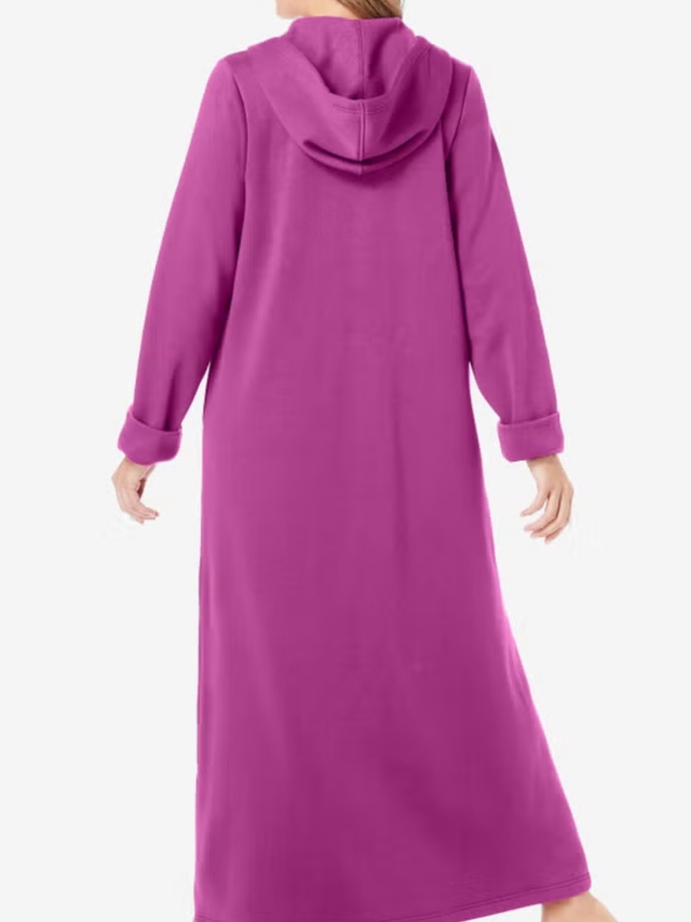 Easy Essentials Hooded Zip Front Robe - Picture 2 of 14